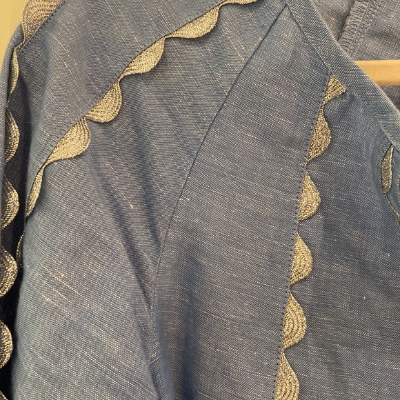 Blue Linen Boden Dress - Picture 3 of 5